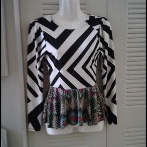 Zebra stripe on top with contrasting bottom